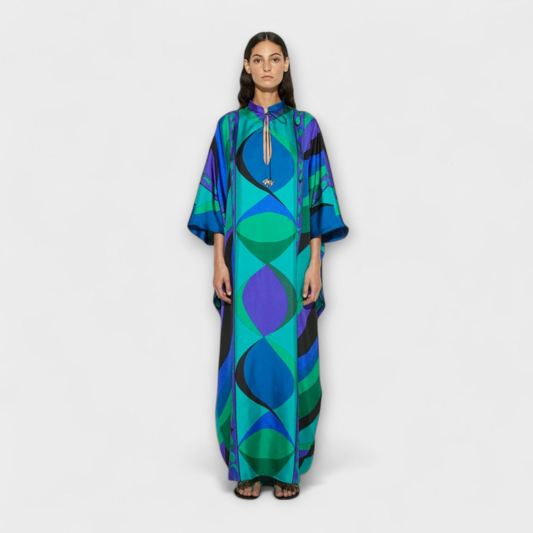 honey teal maxi dress Haven Kaftan Print / Medium Color:Cognac Suede Galla Cravure Plus Size Solid Perfect for dressing up