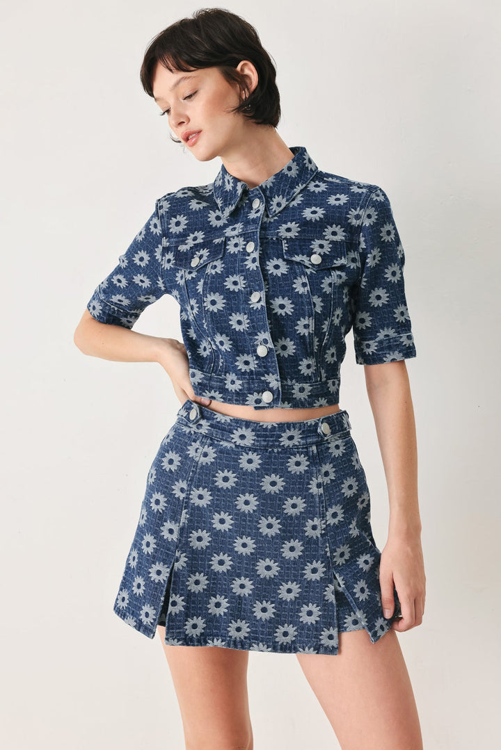 Amelie Denim Jacquard Jacket