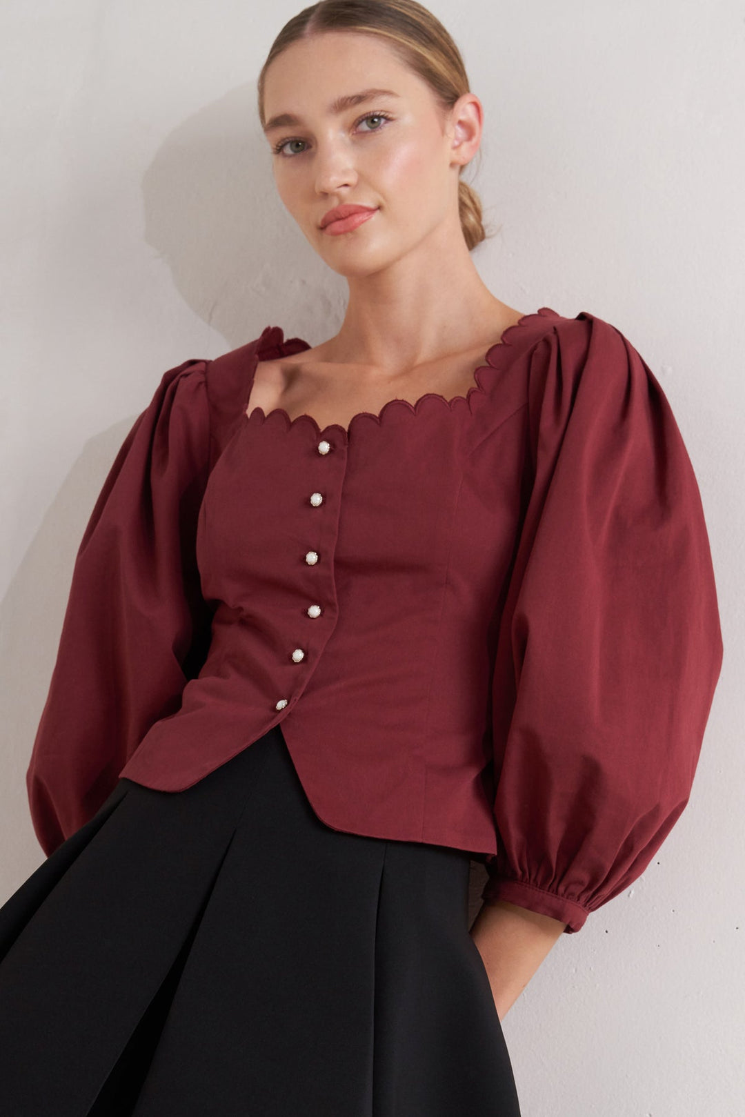 Thats Amore Scalloped Top