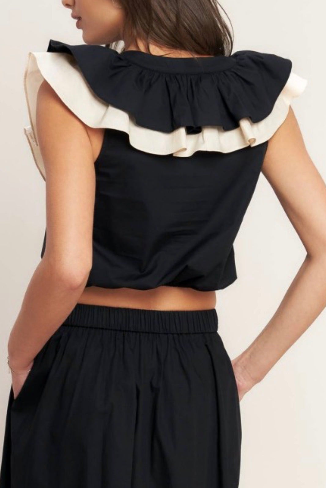 Tamara Woven Ruffle Top