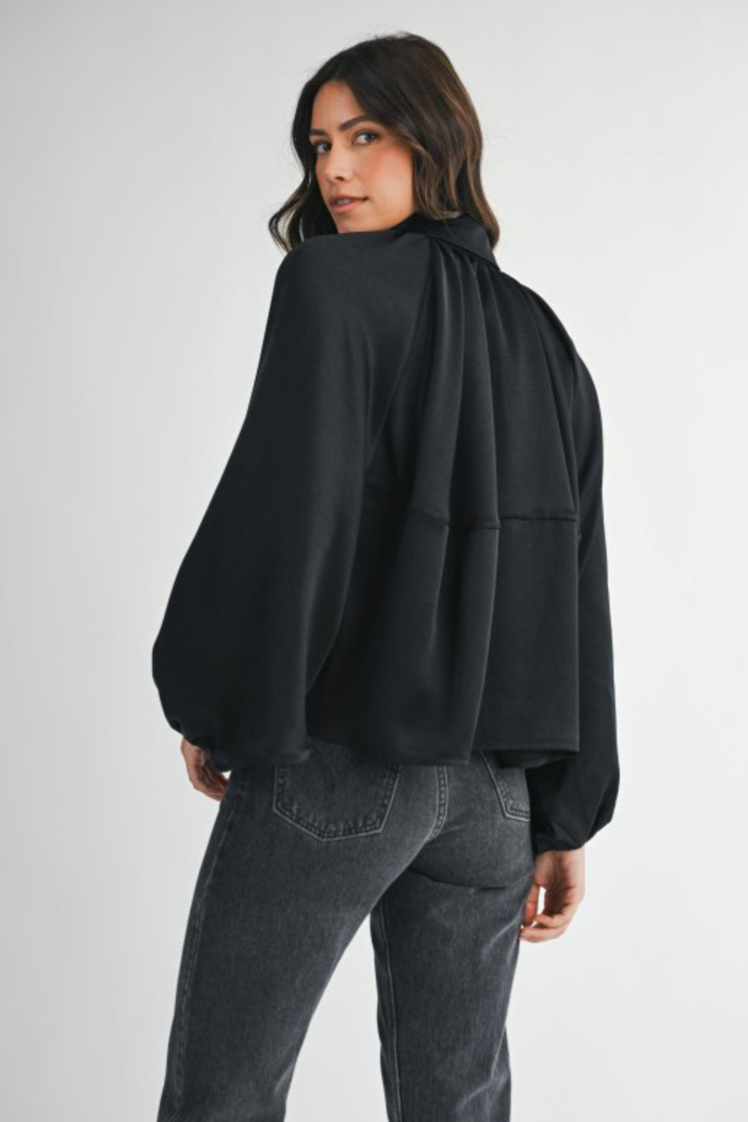 Silky Bubble Bomber Jacket
