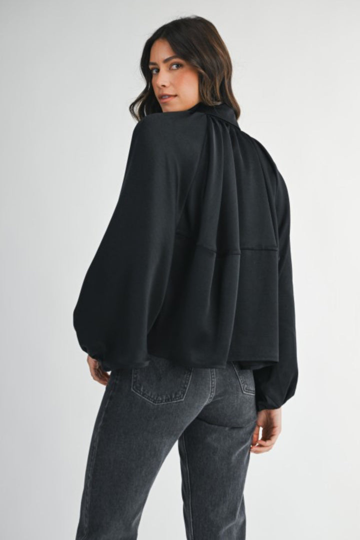 Silky Bubble Bomber Jacket