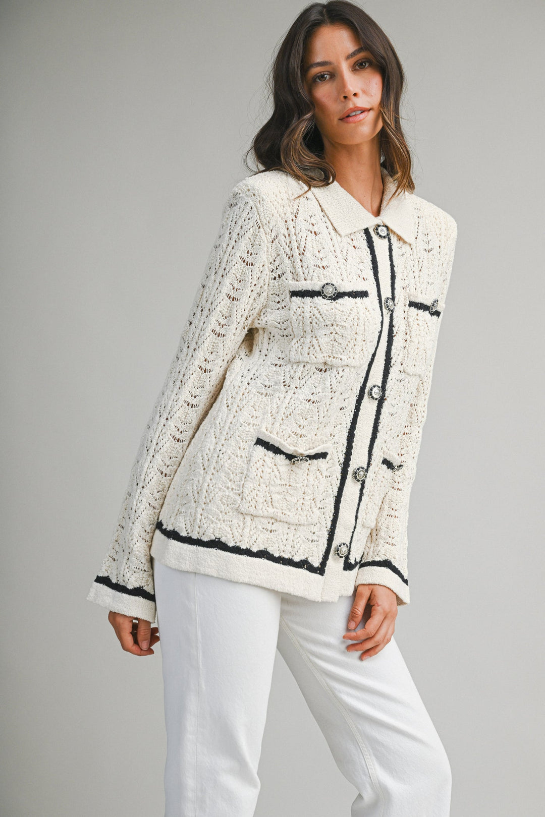 Chrissa Knitted Cardigan Jacket