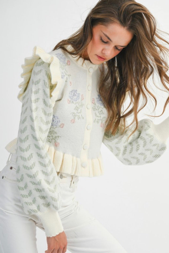 Audrey Ruffle Cardigan