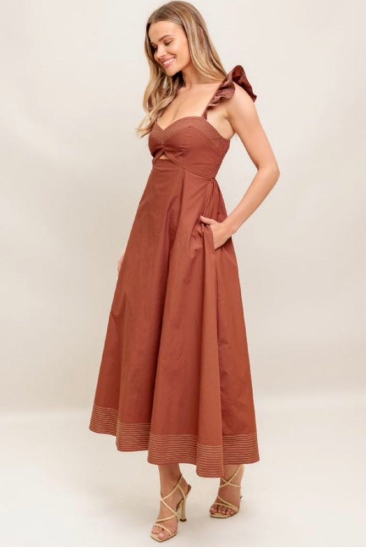 Steph Poplin Midi Dress
