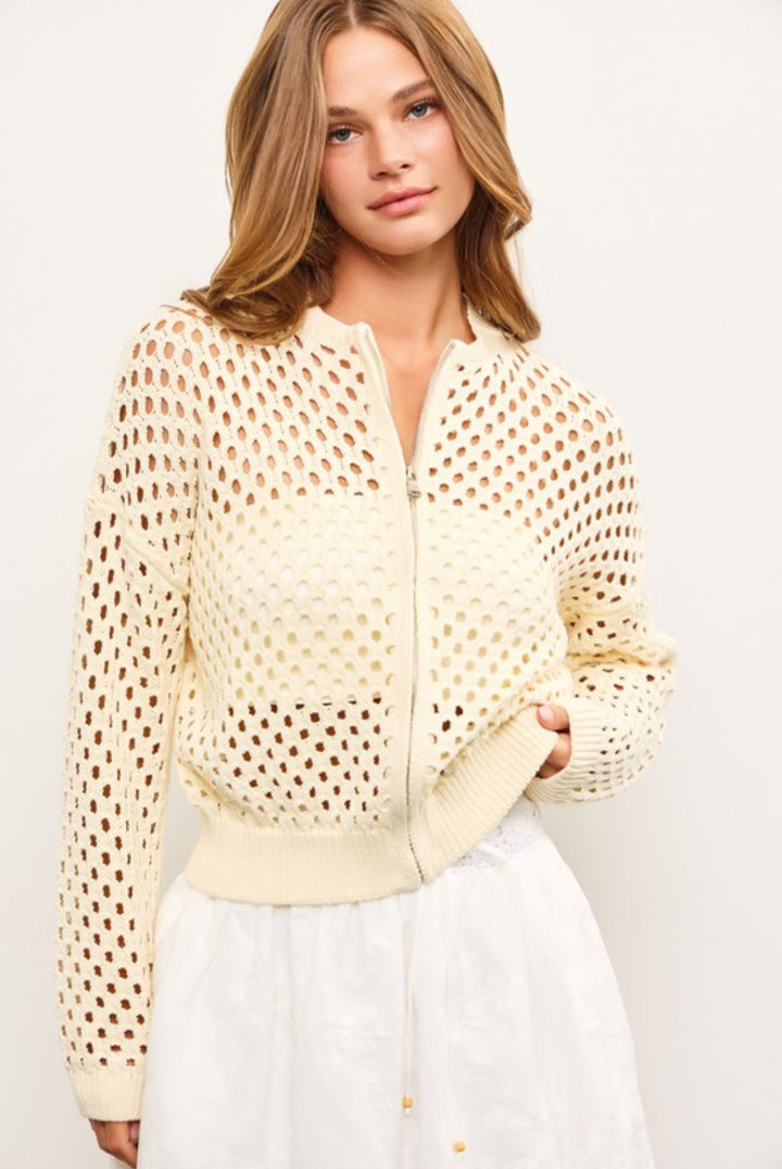 Cassy Crochet Knitted Jacket