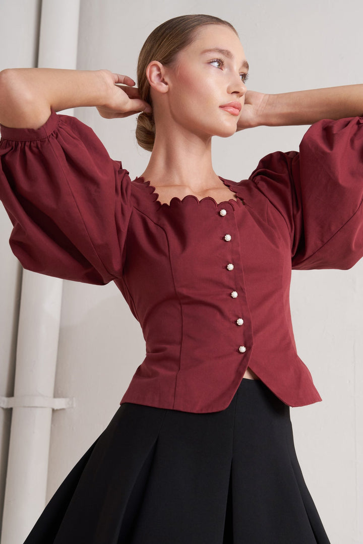 Thats Amore Scalloped Top