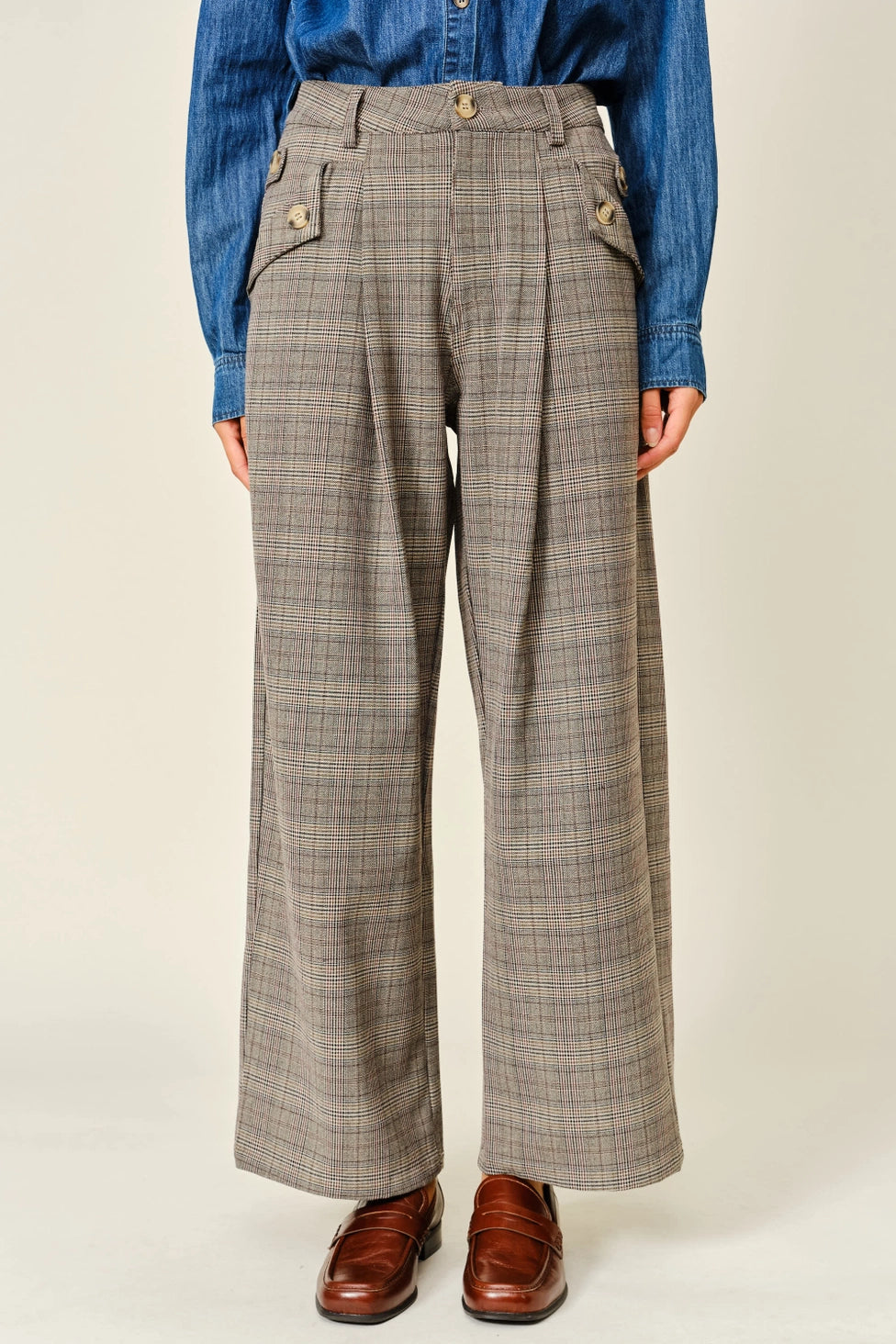 Moonlit Plaid Trousers