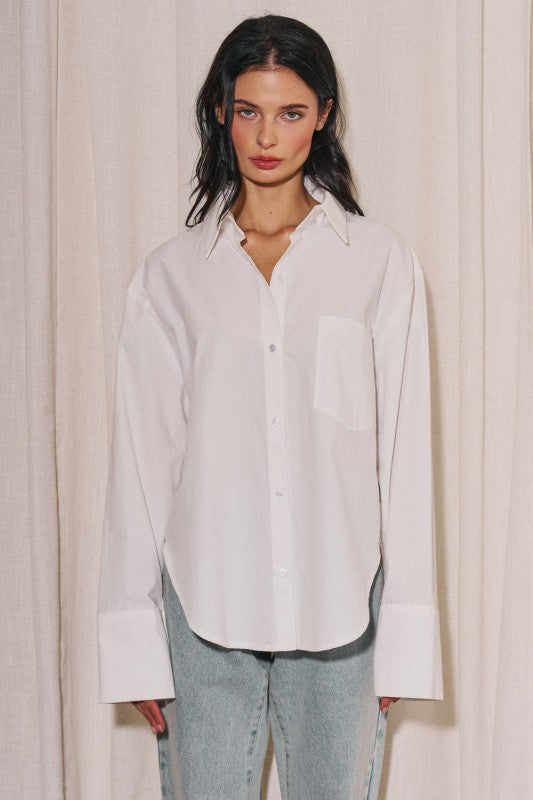 Sweet Escape Oversized Button Down Top