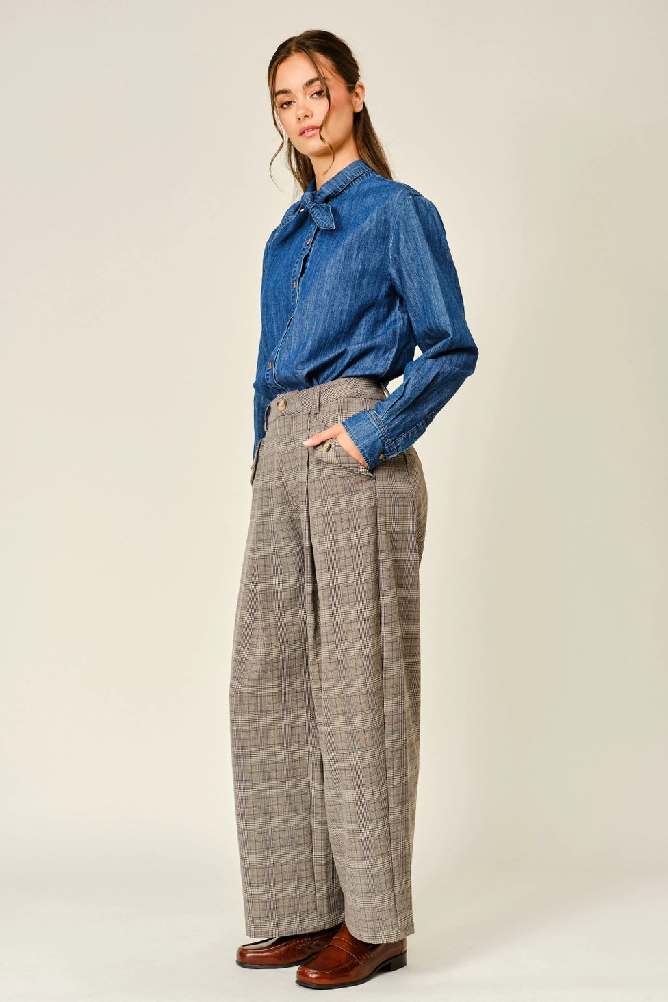 Moonlit Plaid Trousers