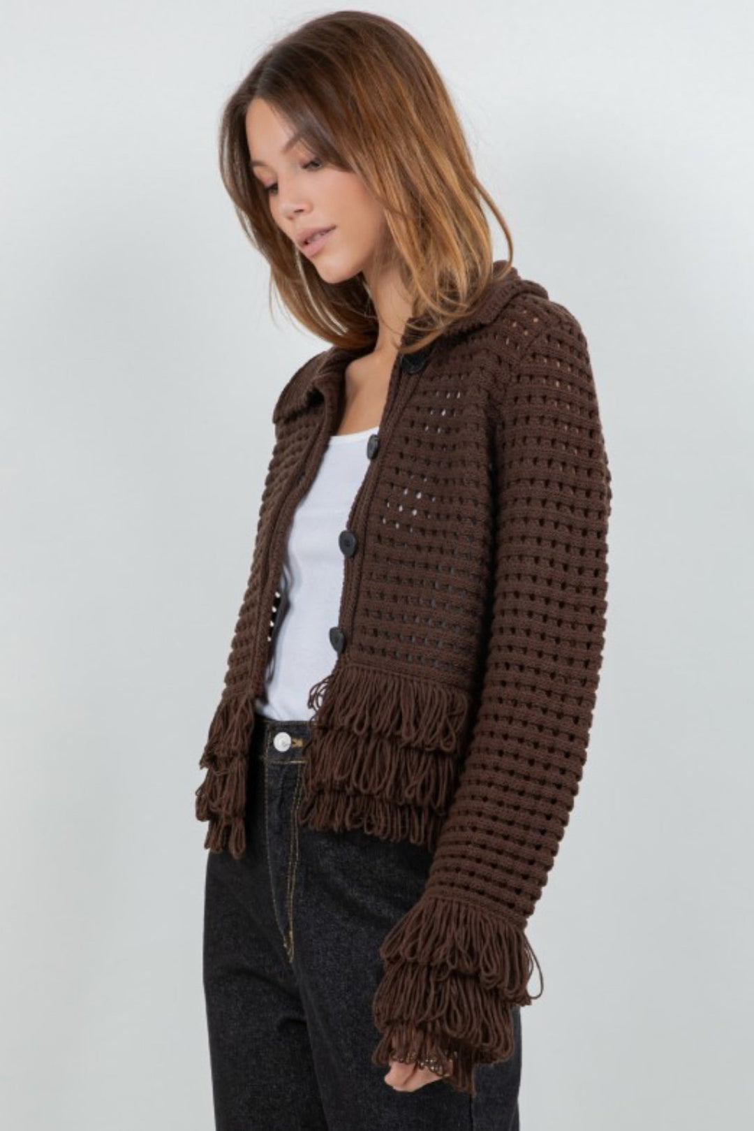 Fringe Detail Cardigan