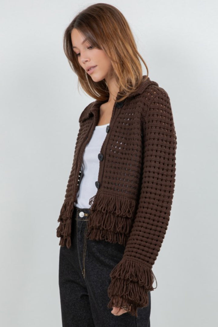 Fringe Detail Cardigan