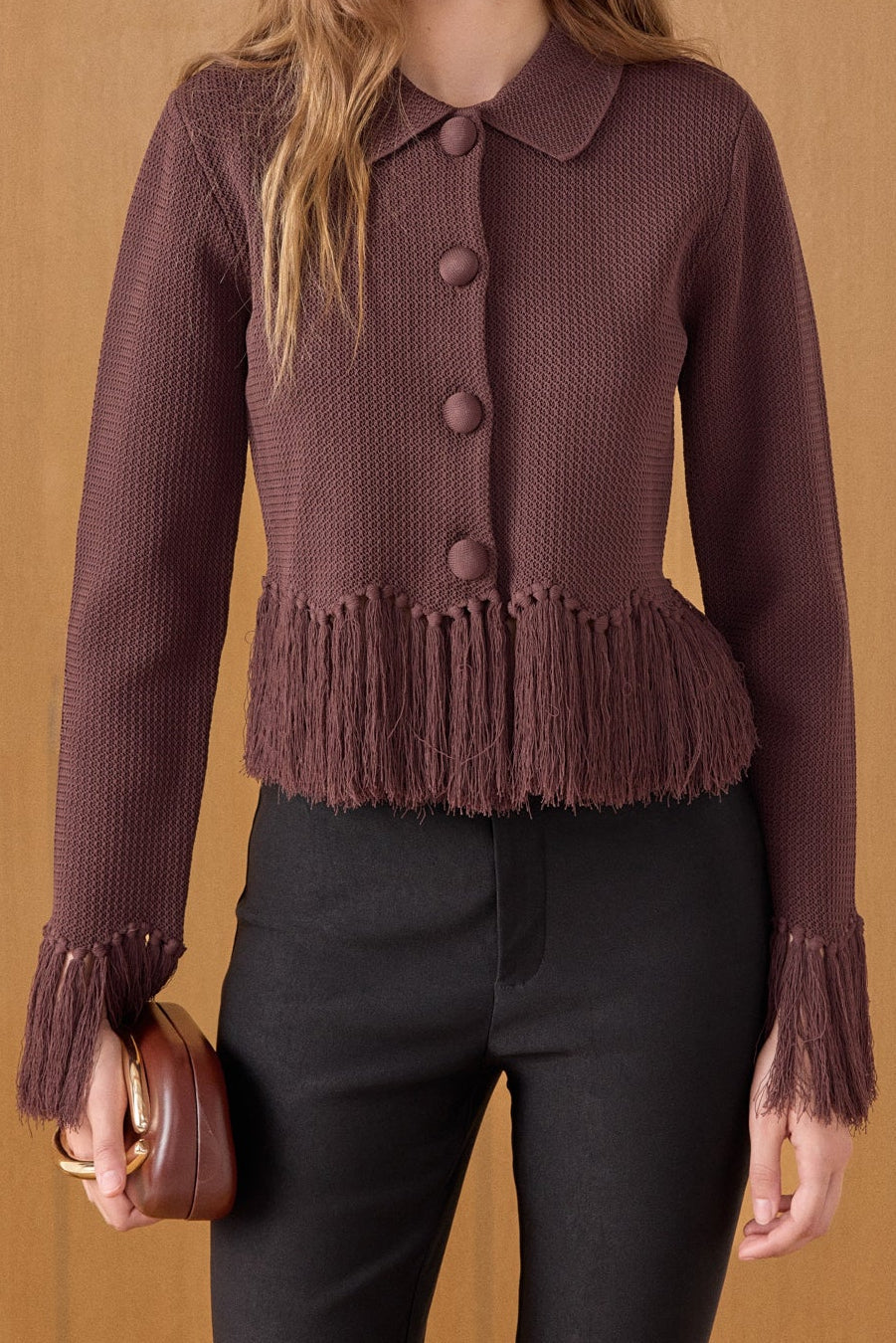 Neva Fringe Knit Cardigan