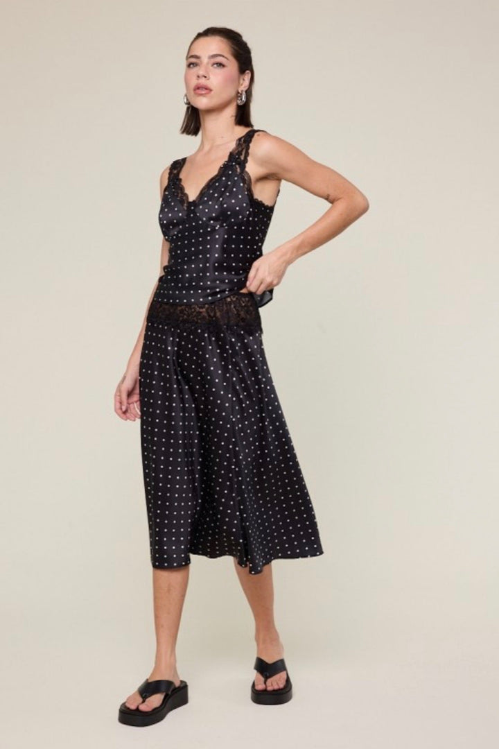 Beacon Satin Midi Skirt
