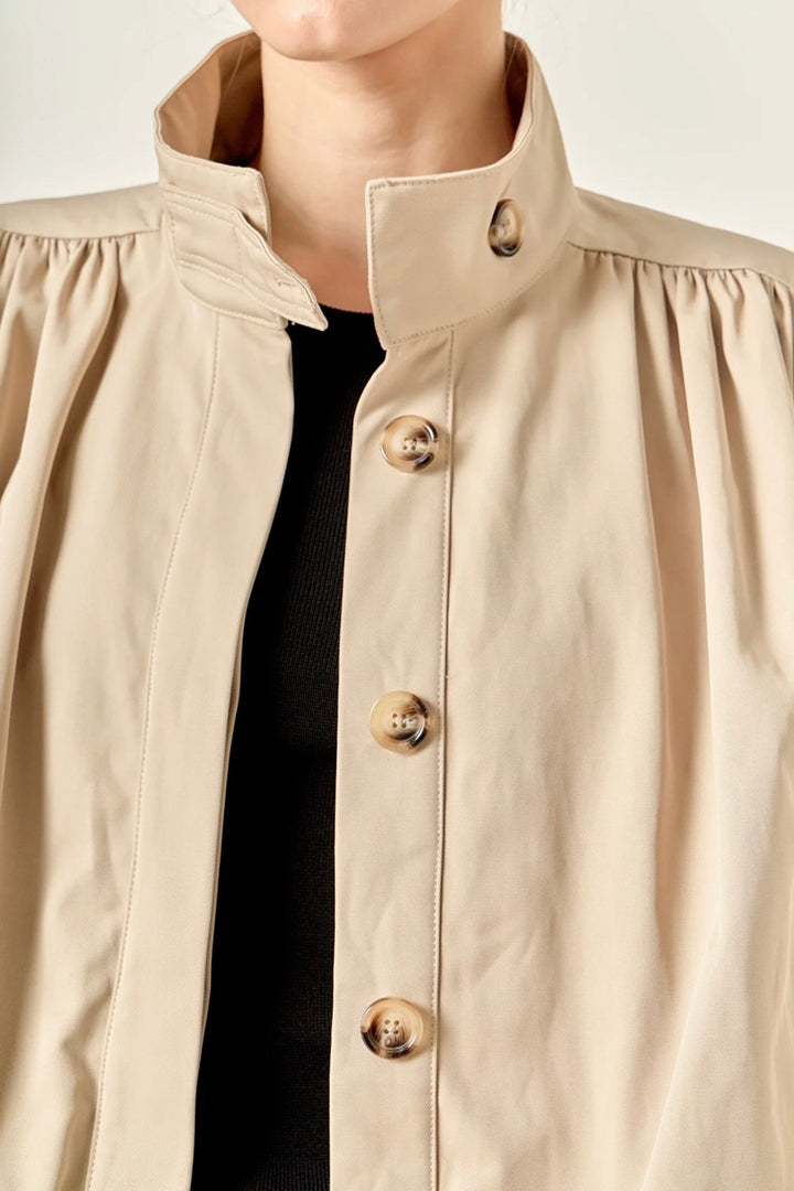 Naelle Cropped Trench Jacket
