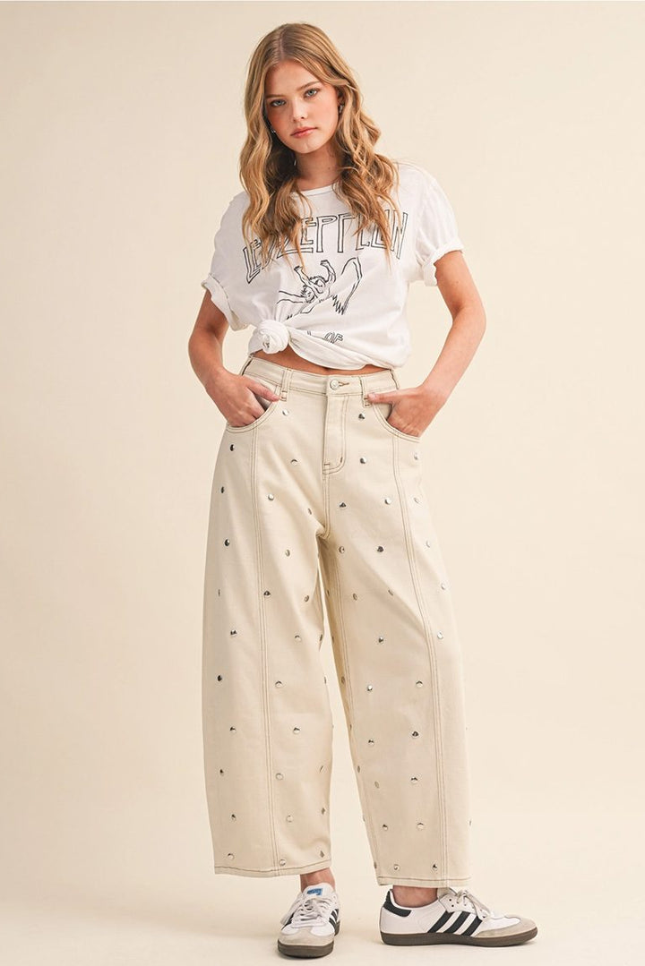 Tamia Stud Barrel Jeans