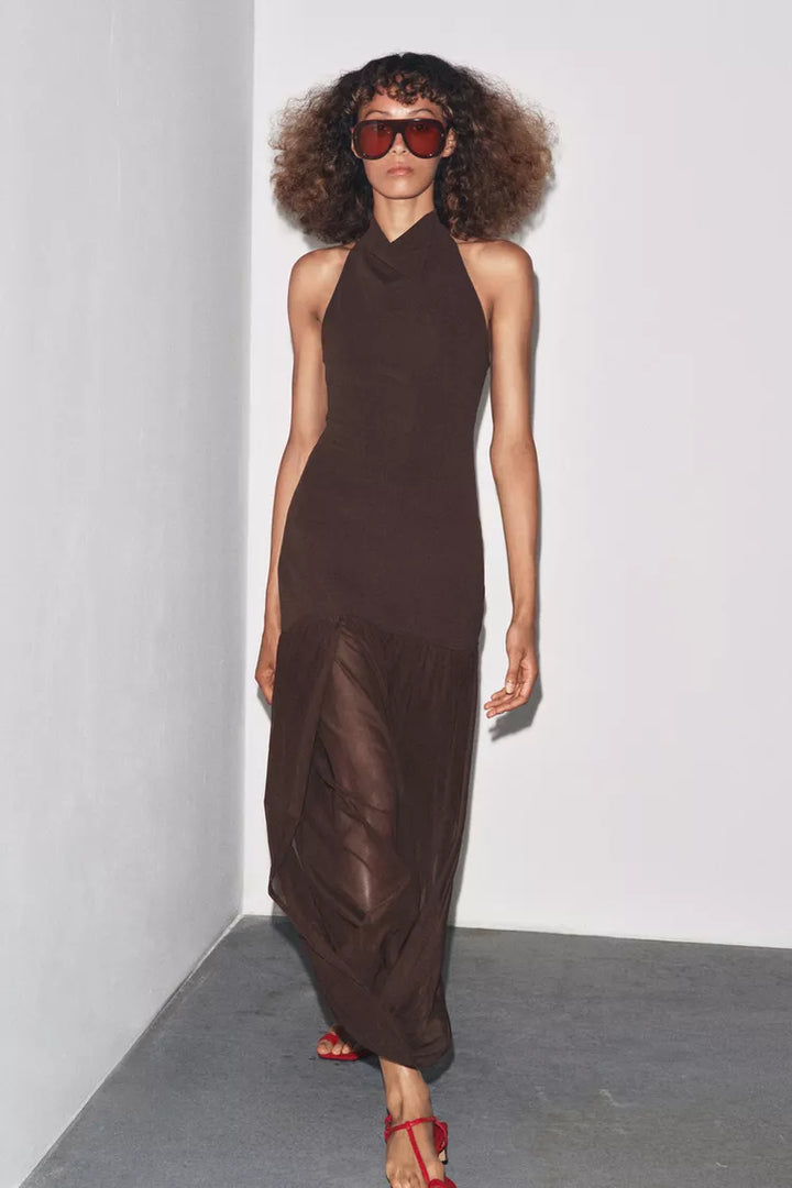 Asymmetric Draped Dress