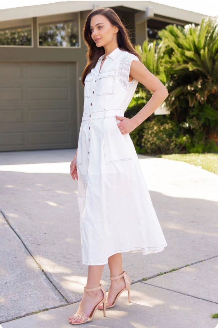 Alma Double Stitched Dress