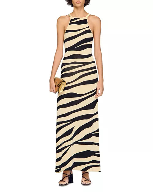 Zebra Knit Maxi Dress