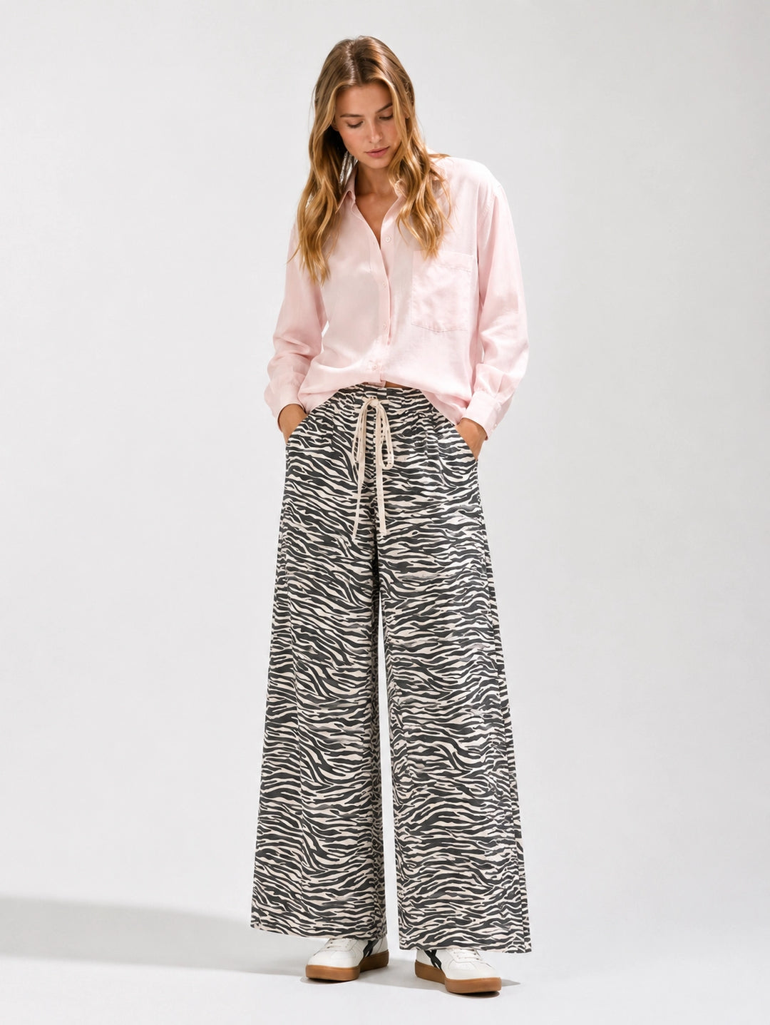Zebra Drawstring Bottoms