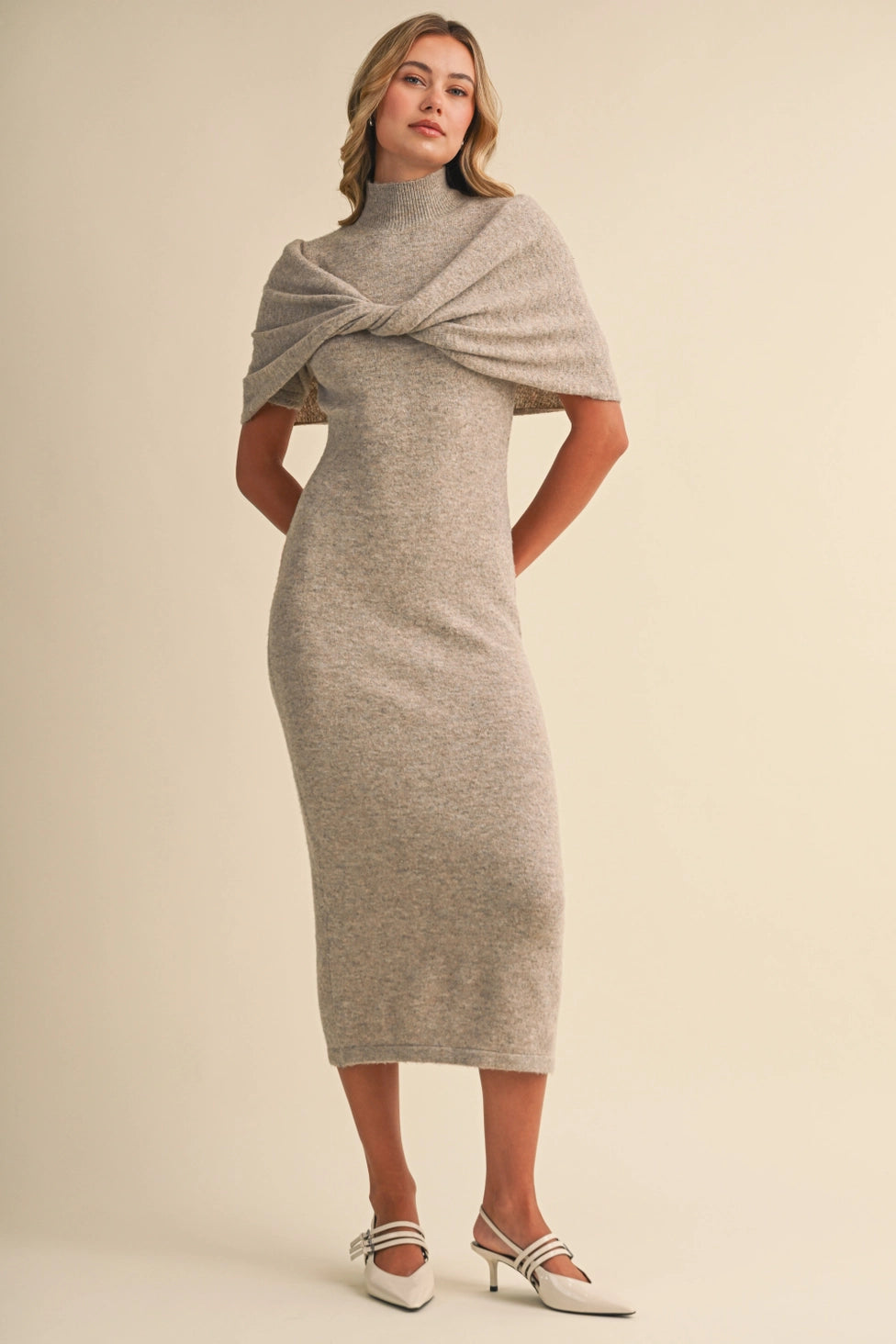 Eden Mock Neck Midi Dress