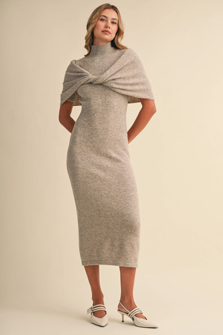 Eden Mock Neck Midi Dress