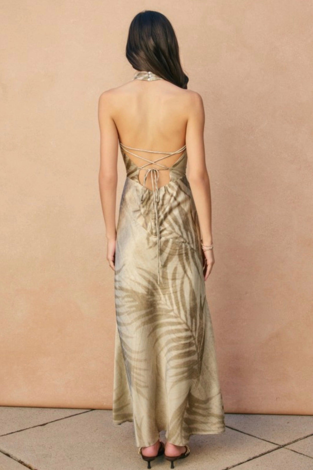 Summer Daze Draped Halter Neck Maxi Dress