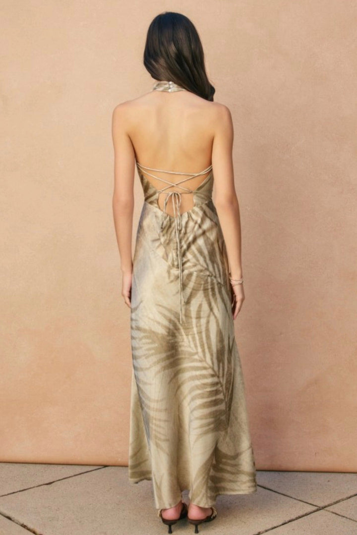 Summer Daze Draped Halter Neck Maxi Dress