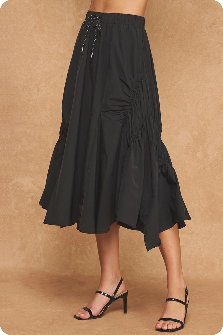 Taylor Ruched Midi Skirt