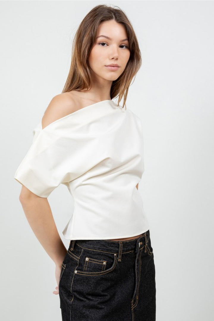 Asymmetrical Soft Woven Top