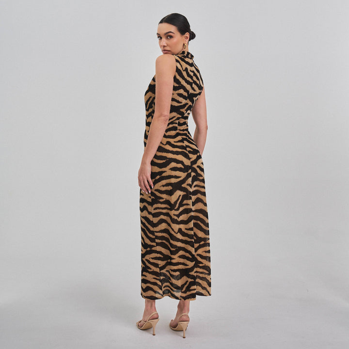 Fall In You Zebra Maxi Dress