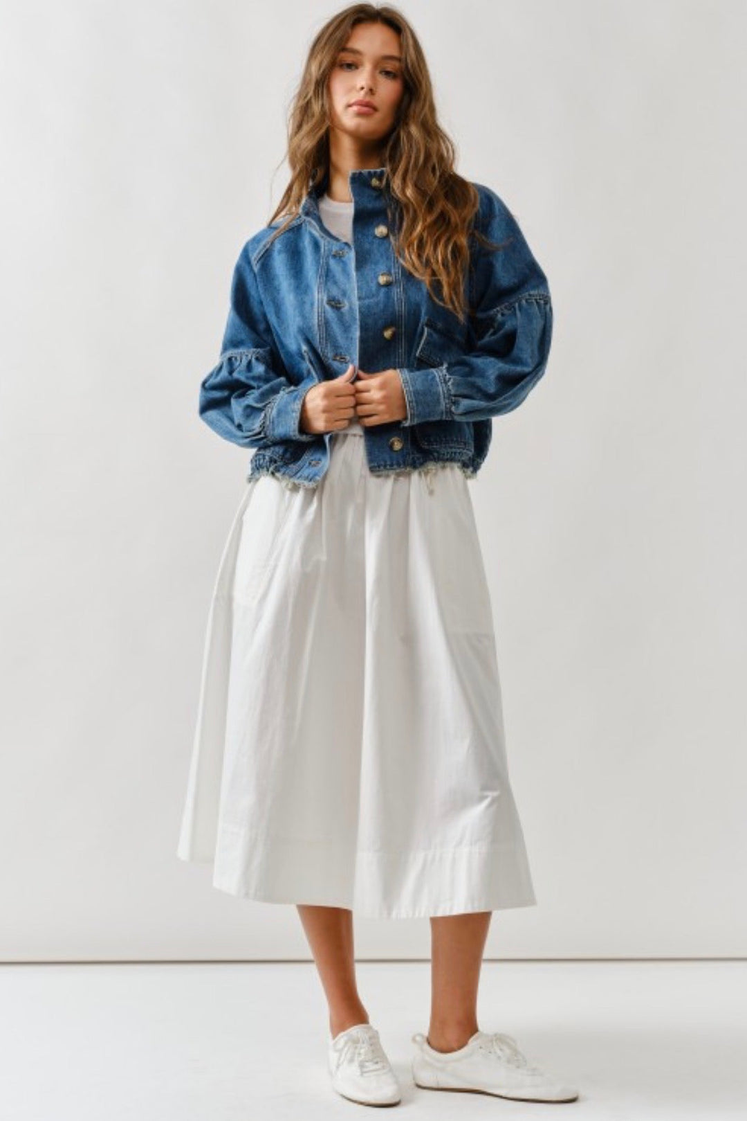 Chelsea Balloon Sleeve Drawstring Jacket