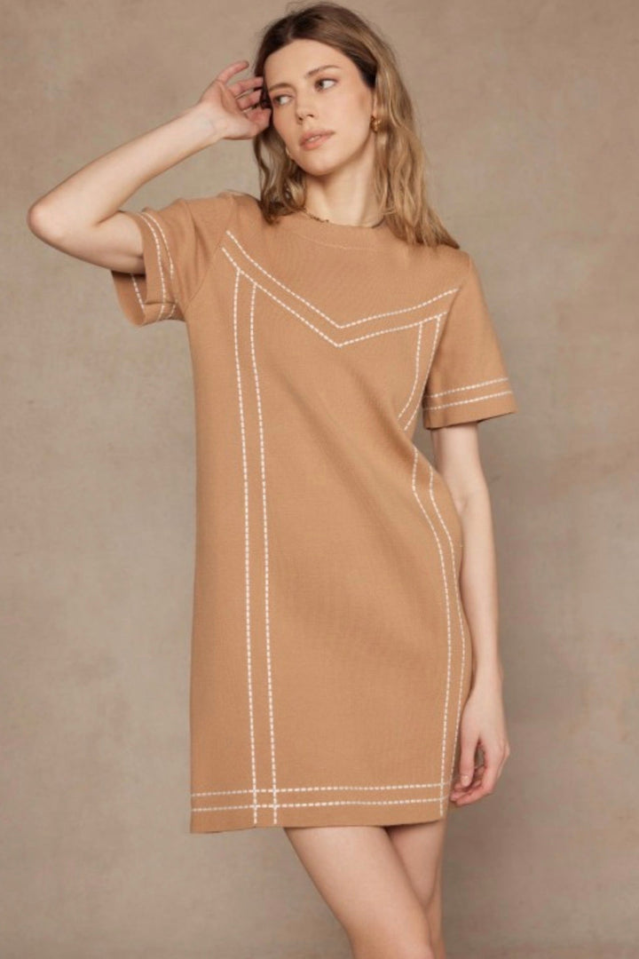 Colette Stitch Embroidery Knit Dress