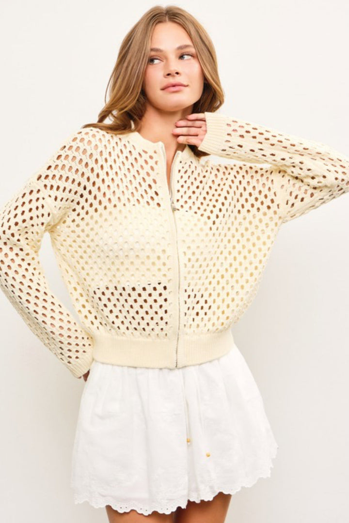 Cassy Crochet Knitted Jacket