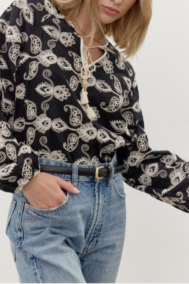 Shannon Embroidered Top