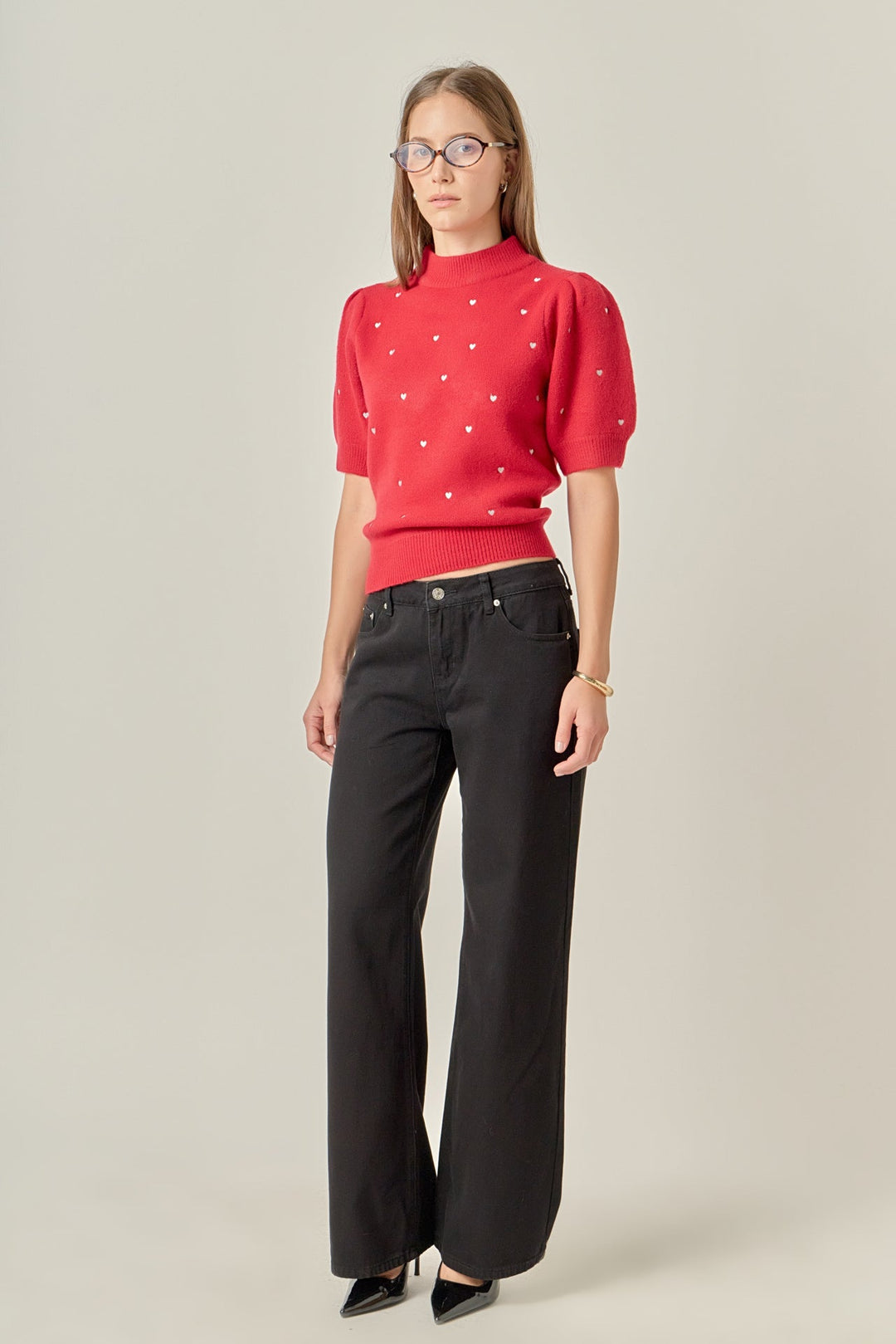 Sweet Darling Heart Knit Top