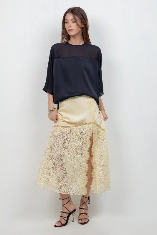 Secret Garden Satin Mix Top