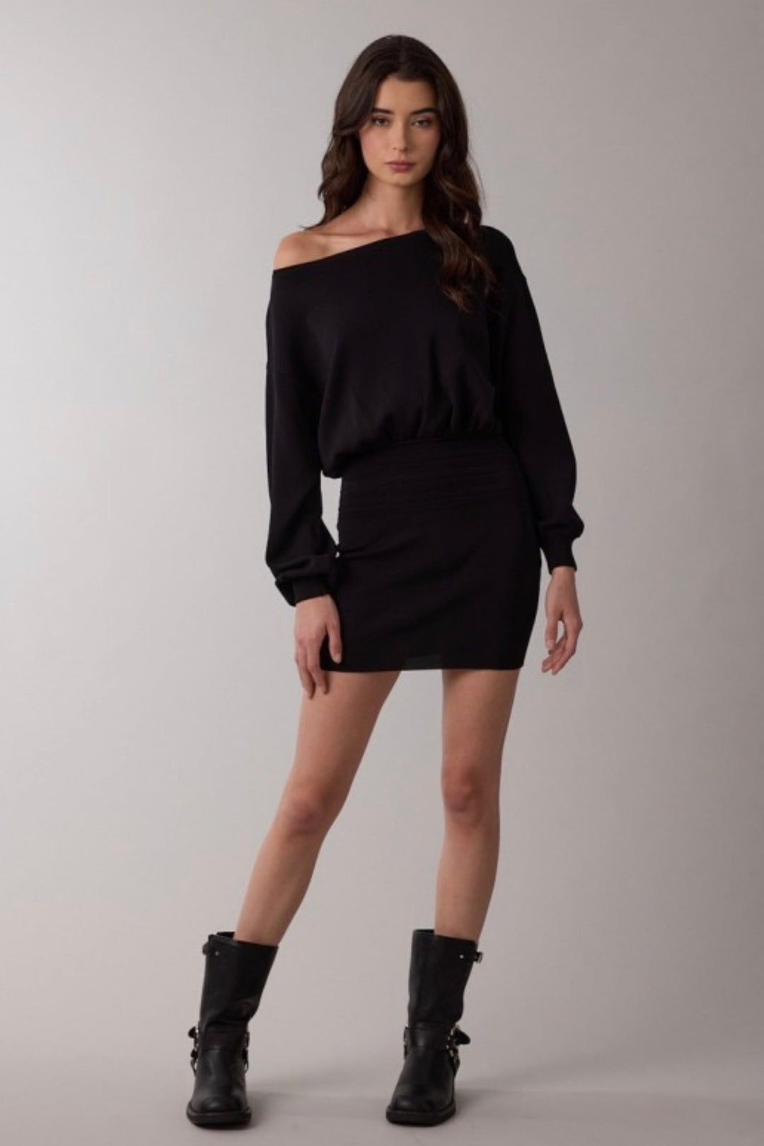 Leslie Waistline Knit Mini Dress