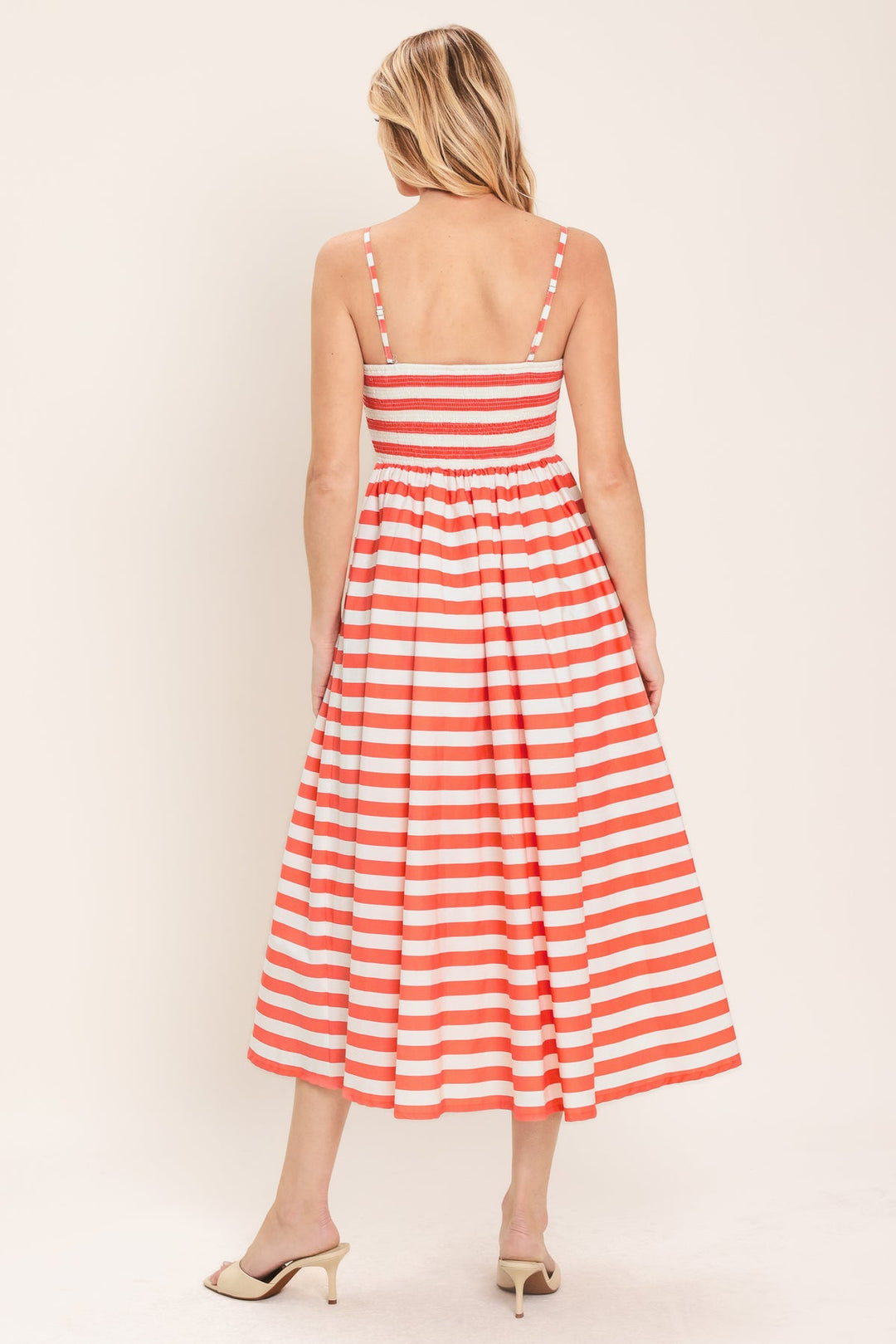 Bloom Escape Stripe Poplin Dress