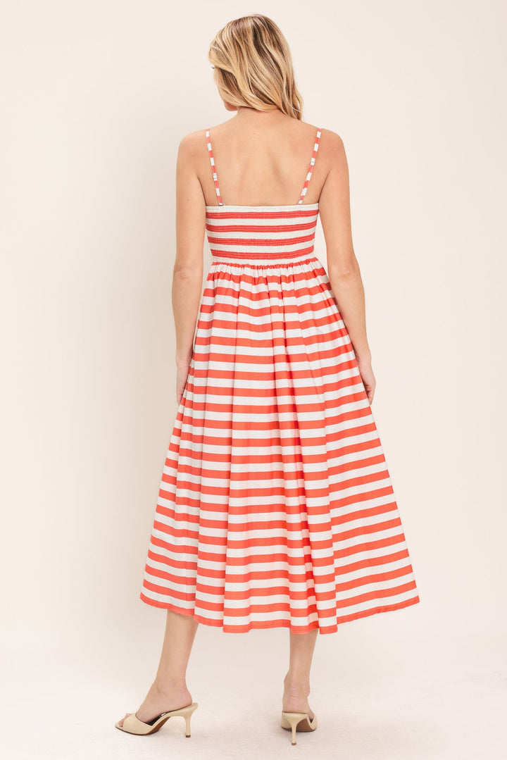 Bloom Escape Stripe Poplin Dress