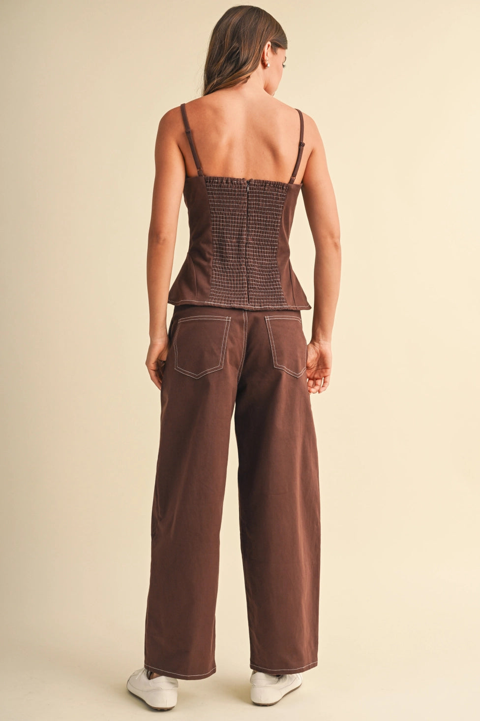 Twill Peplum Top