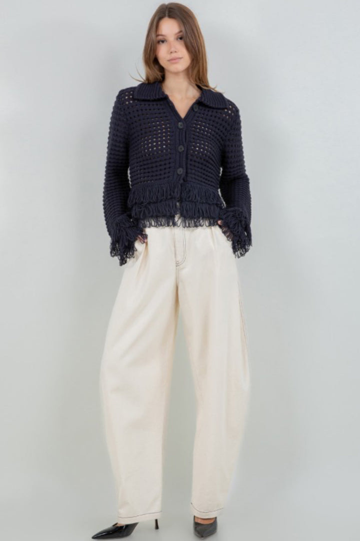 Fringe Detail Cardigan