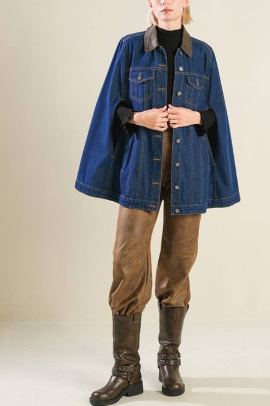 Phebe Denim Cape