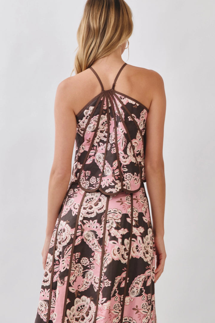 Boheme Dune Paneled Halter Top