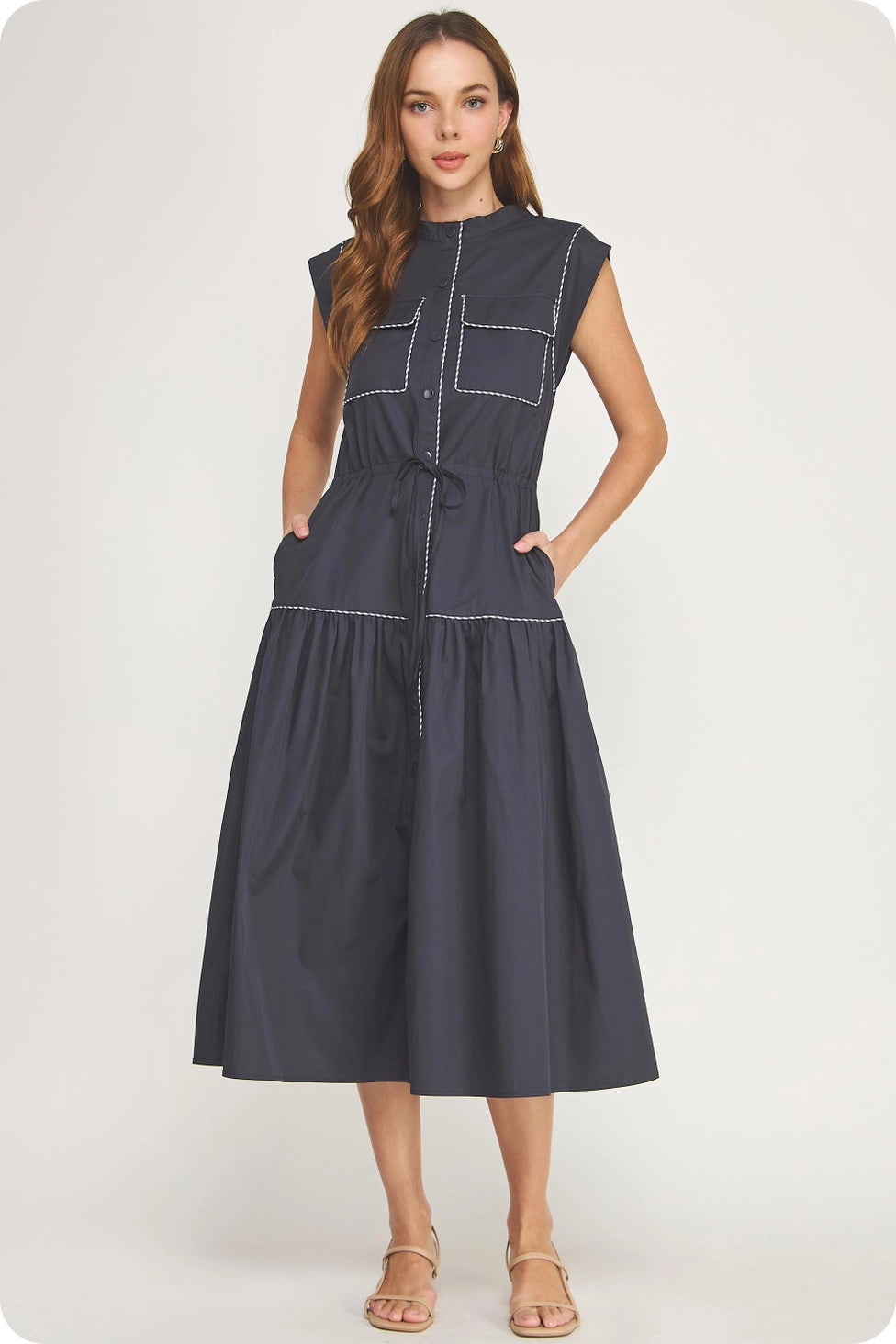 City Rhythm Midi Shirtdress