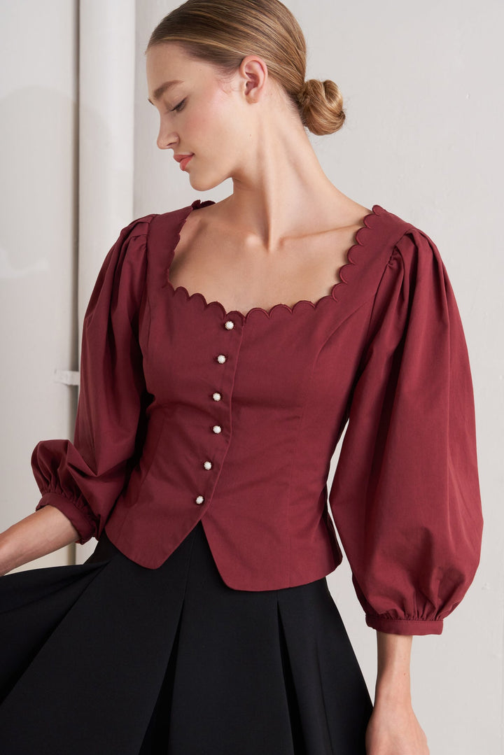 Thats Amore Scalloped Top