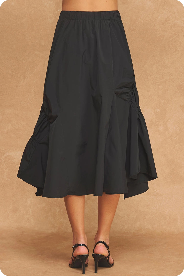 Taylor Ruched Midi Skirt