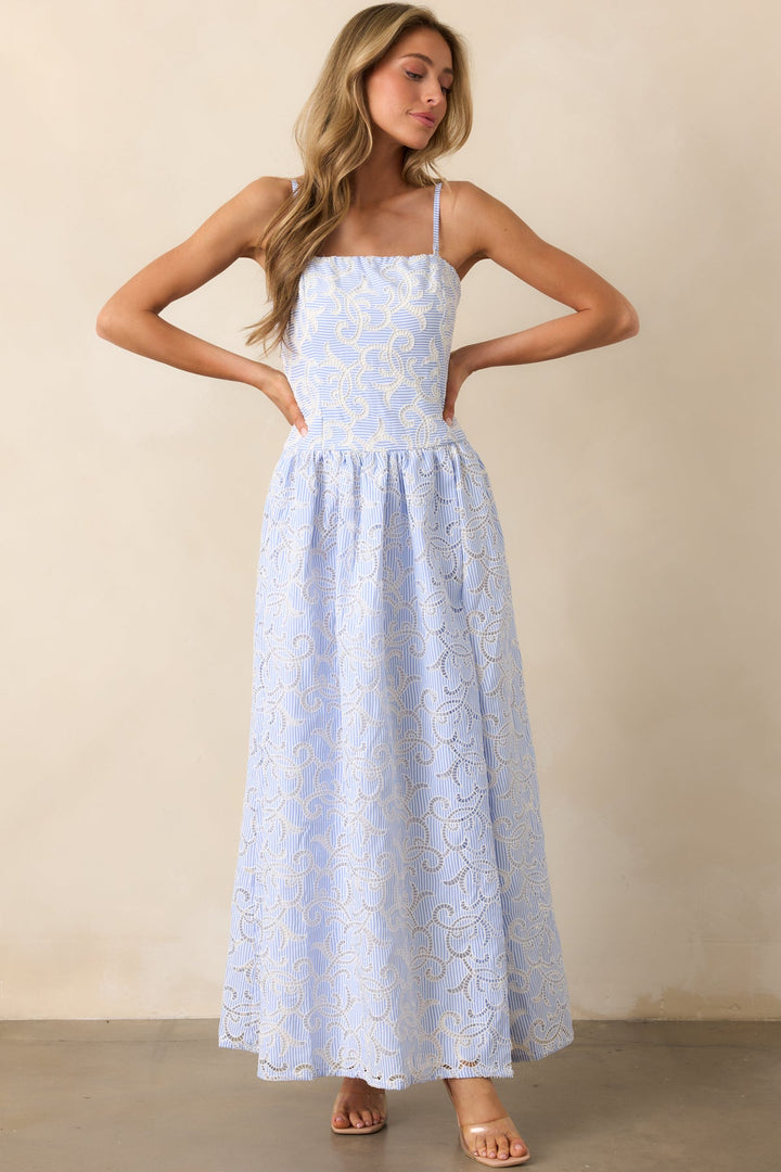 Paloma Embroidered Eyelet Maxi Dress