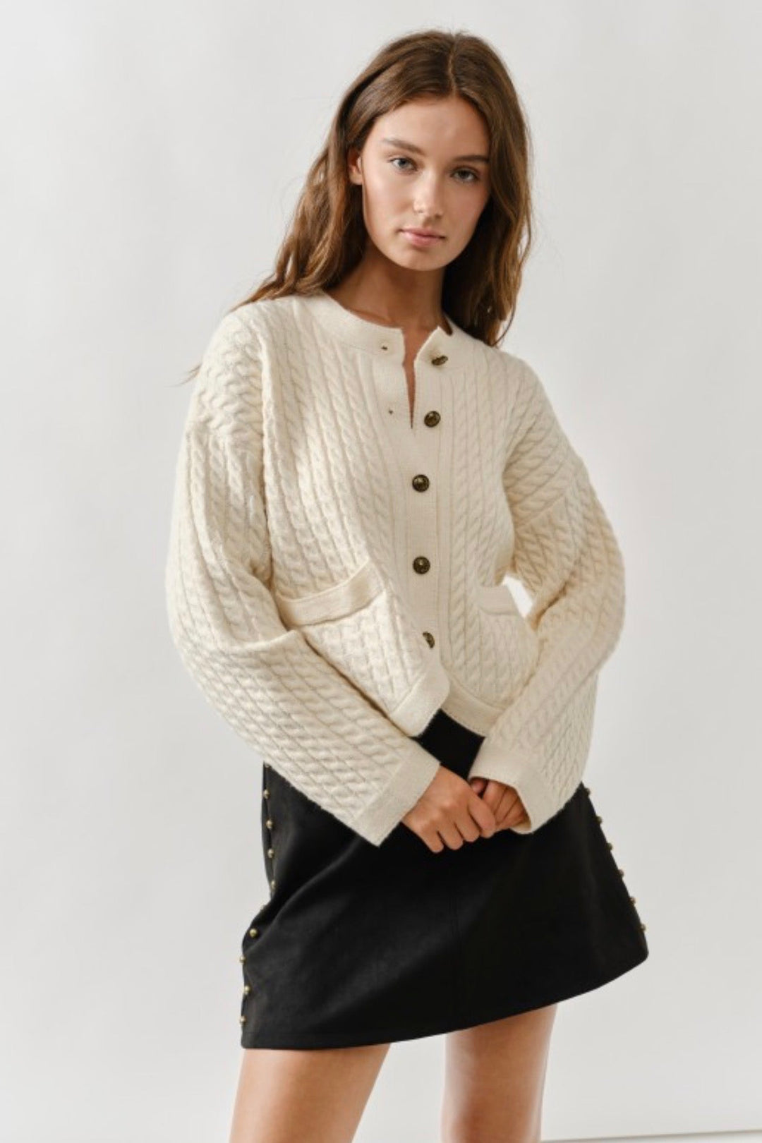 Brooke Cable Knit Cardigan