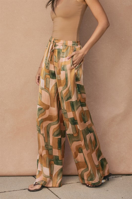 Drift Together Drawstring Wide Leg Pants